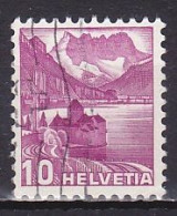 Switzerland, 1936, Landscapes/Chillon Castle, 10c/Smooth Paper, USED - Gebraucht