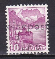 Switzerland, 1936, Landscapes/Chillon Castle, 10c/Grilled Gum, USED - Usados