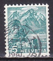 Switzerland, 1936, Landscapes/Pilatus Mountain, 5c/Grilled Gum, USED - Oblitérés