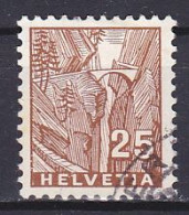 Switzerland, 1934, Landscapes/Viamala Gorge, 25c, USED - Used Stamps