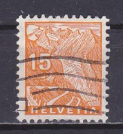 Switzerland, 1934, Landscapes/Rhone Glacier, 15c, USED - Gebruikt