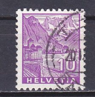 Switzerland, 1934, Landscapes/Chillon Castle, 10c, USED - Oblitérés