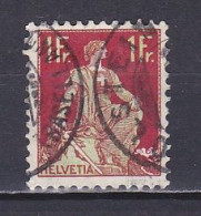 Switzerland, 1908, Helvetia With Sword, 1Fr, USED - Oblitérés