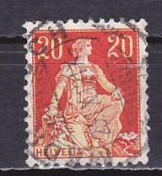 Switzerland, 1908, Helvetia With Sword, 20c, USED - Gebruikt