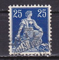 Switzerland, 1908, Helvetia With Sword, 25c, USED - Usados