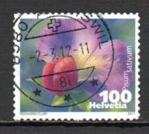 Switzerland, 2011, Vegetable Flowers/Snow Pea, 100c, USED - Used Stamps