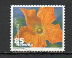 Switzerland, 2011, Vegetable Flowers/Courgette, 85c, USED - Used Stamps