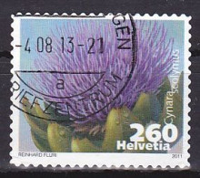 Switzerland, 2011, Vegetable Flowers/Artichoke, 110c, USED - Gebraucht