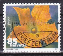 Switzerland, 2011, Vegetable Flowers/Courgette, 85c, USED - Used Stamps