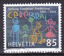 Switzerland, 2011, Cerebral Foundation 50th Anniv, 85c, USED - Used Stamps