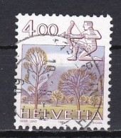 Switzerland, 1984, Zodiac & Landscape/Sagittarius & Glarus, 4.00Fr, USED - Used Stamps