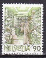 Switzerland, 1986, Mail Handling/Railway Sorting Carriage, 90c, USED - Oblitérés