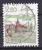 Switzerland, 1985, Zodiac & Landscape/Libra & Féchy, 2.50Fr, USED - Used Stamps