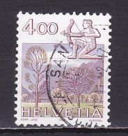 Switzerland, 1984, Zodiac & Landscape/Sagittarius & Glarus, 4.00Fr, USED - Oblitérés