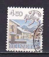 Switzerland, 1984, Zodiac & Landscape/Capricorn & Scuol, 4.50Fr, USED - Oblitérés