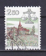 Switzerland, 1985, Zodiac & Landscape/Libra & Féchy, 2.50Fr, USED - Usados