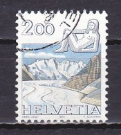 Switzerland, 1983, Zodiac & Landscape/Virgo & Aletsch Glacier, 2.00Fr, USED - Gebruikt