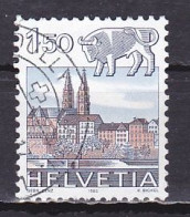 Switzerland, 1982, Zodiac & Landscape/Taurus & Basel, 1.50Fr, USED - Oblitérés