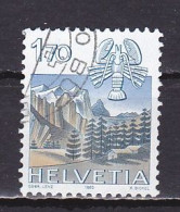 Switzerland, 1983, Zodiac & Landscape/Cancer & Wetterhorn, 1.70Fr, USED - Oblitérés
