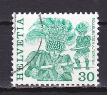 Switzerland, 1982, Folk Customs/Röllelibutzen Altstaetten, 30c, USED - Used Stamps