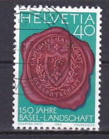 Switzerland, 1983, Basel-Land Canton 150th Anniv, 40c, USED - Used Stamps