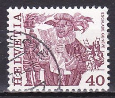 Switzerland, 1977, Folk Customs/Escalade Geneva, 40c, USED - Gebruikt