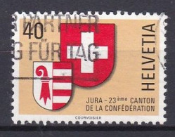 Switzerland, 1978, Jura 23rd Canton, 40c, USED - Usados