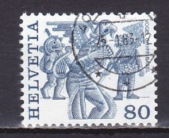 Switzerland, 1977, Folk Customs/Vogel Gryff Basel, 80c, USED - Used Stamps