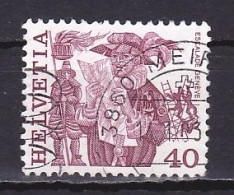 Switzerland, 1977, Folk Customs/Escalade Geneva, 40c, USED - Oblitérés