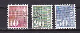 Switzerland, 1970, Numeral Coil Stamps, Set, USED - Gebraucht