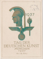 Tag Der Deutschen Kunst München 1937 - Amtliche Feldpostkarte - Propaganda NSDAP - Guerre 1939-45