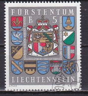 Liechtenstein, 1973, Coat Of Arms, 5Fr, CTO - Gebruikt