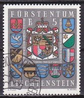 Liechtenstein, 1973, Coat Of Arms, 5Fr, CTO - Oblitérés