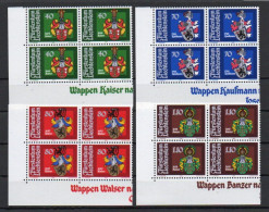 Liechtenstein, 1982, Bailiffs Coat Of Arms 3rd Series, Block Set, MNH  - Blocks & Sheetlets & Panes