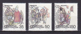 Liechtenstein, 1990, Winter Customs, Set, CTO - Oblitérés