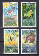 Liechtenstein, 1989, Endangered Animals, Set, CTO - Used Stamps