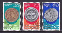 Liechtenstein, 1977, Coins 1st Series, Set, CTO - Oblitérés