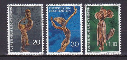 Liechtenstein, 1972, Wood Sculptures, Set, CTO - Used Stamps