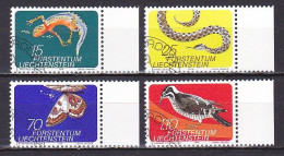 Liechtenstein, 1974, Small Fauna 2nd Series, Set, CTO - Used Stamps