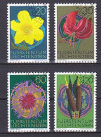 Liechtenstein, 1972, Flowers, Set, CTO - Oblitérés