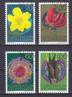 Liechtenstein, 1972, Flowers, Set, CTO - Gebruikt