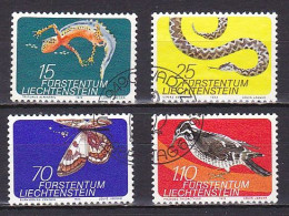 Liechtenstein, 1974, Small Fauna 2nd Series, Set, CTO - Used Stamps