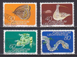 Liechtenstein, 1973, Small Fauna, Set, CTO - Gebraucht