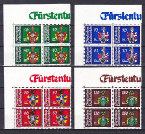 Liechtenstein, 1982, Bailiffs Coat Of Arms 3rd Series, Block Set, MNH  - Blocks & Kleinbögen