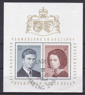 Liechtenstein, 1967, Royal Wedding, Block, CTO - Blokken