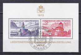 Liechtenstein, 1972, LIBA 72 Stamp Exhib, Block, CTO - Blokken