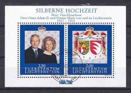 Liechtenstein, 1992, LIBA 92 Stamp Exhib/Silver Wedding Anniv, Block, CTO  - Blocks & Sheetlets & Panes