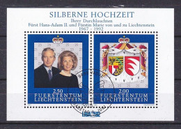 Liechtenstein, 1992, LIBA 92 Stamp Exhib/Silver Wedding Anniv, Block, CTO  - Blocs & Feuillets