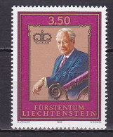 Liechtenstein, 1986, Prince Franz Josef II 80th Birthday, 3.50Fr, MNH - Ongebruikt
