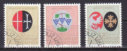 Liechtenstein, 1971, Arms Of Church Patrons, Set, CTO - Oblitérés